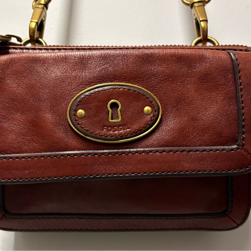 Fossil Women's Tan Leather Mini Bag